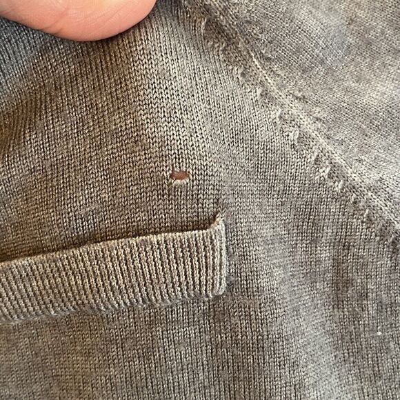 Pendleton Short Sleeve Merino Wool Sweater‎ Shirt Womens Sz XS Gray Pocket Top - Picture 6 of 8